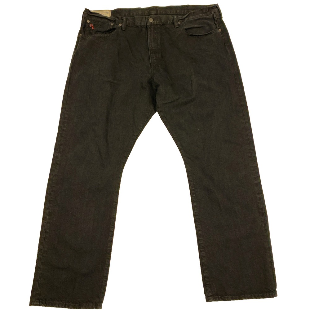 Polo Ralph Lauren Authentic Dungarees Jeans 40x30 Black Denim  Straight Leg